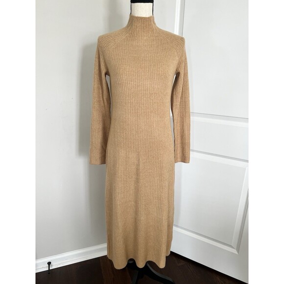 Talbots Camel Sweater Dress Small - Picture 1 of 8
